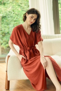 羅蒂浪漫綁腰洋裝  3色（現貨）