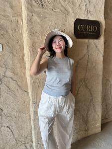 繽紛羊毛亞麻無袖背心 6色（現貨）