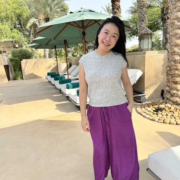 紙紗亞麻星空落肩上衣 4色（只剩藍現貨）