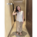 純亞麻魚尾荷葉裙 2色（現貨）_1