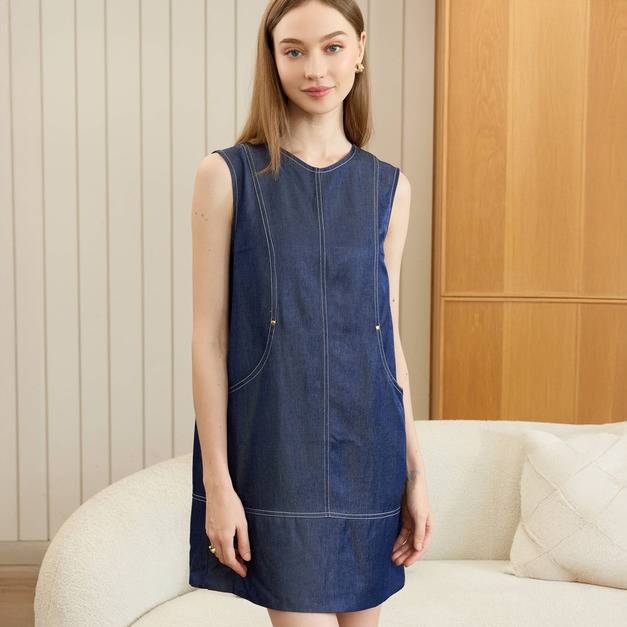 天絲棉牛仔洋裝（現貨）