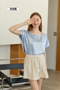 日本三醋酸落肩上衣 4色（現貨）