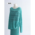 天爽亞麻鏤空蕾絲長Ｔ 3色（現貨）_16