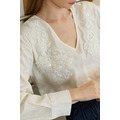 蕾絲細緻Ｖ領長袖上衣 （現貨）_9