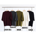 簡約半高領七分袖上衣 5色（現貨）_18