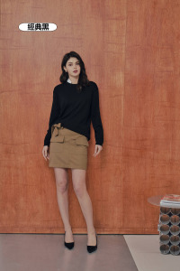 假兩件曲珠襯衫 2色（現貨）