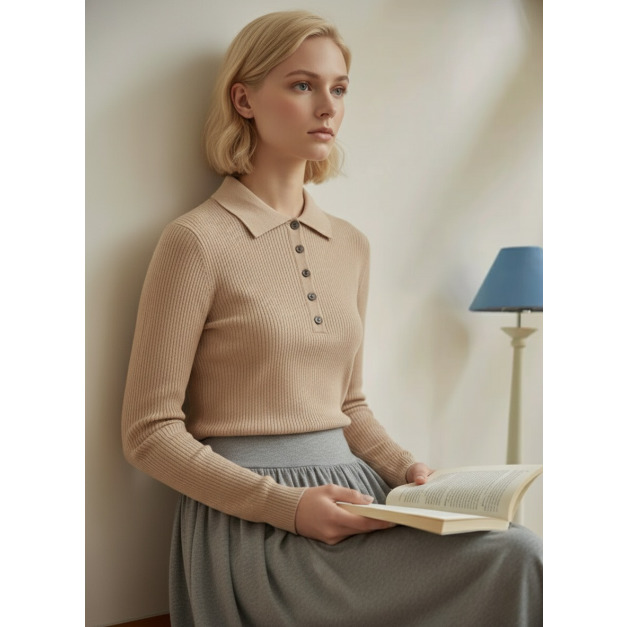 15%羊毛多釦polo衫 7色（現貨）