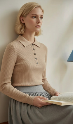 15%羊毛多釦polo衫 7色（現貨）