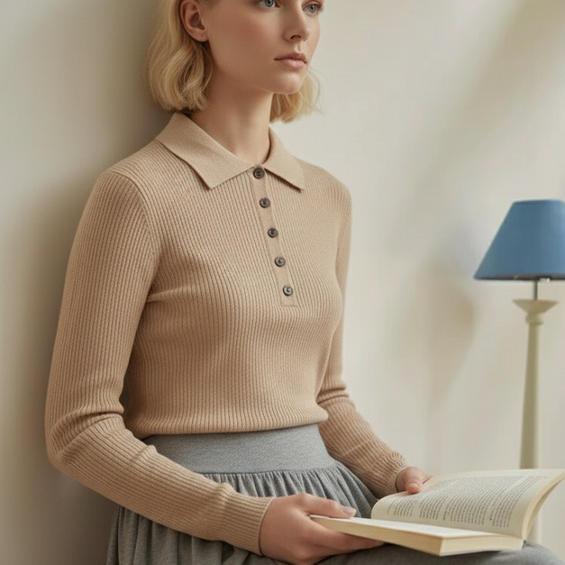 15%羊毛多釦polo衫 7色（現貨）