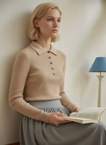 15%羊毛多釦polo衫 7色（現貨）