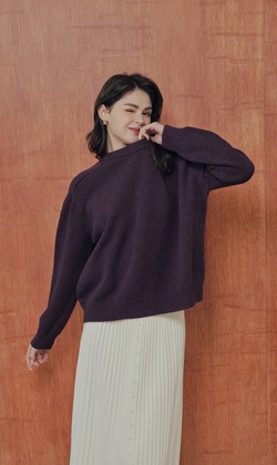 諾伊長版素色毛衣  2色（現貨）