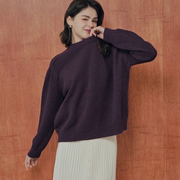 諾伊長版素色毛衣 2色（現貨）