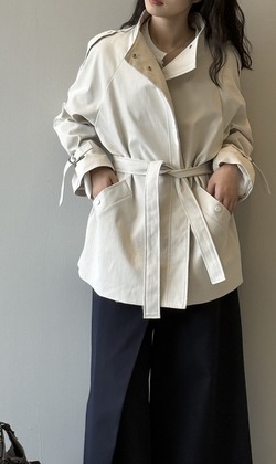 英倫立領風衣外套（現貨）