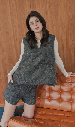 灰花呢套裝（現貨）