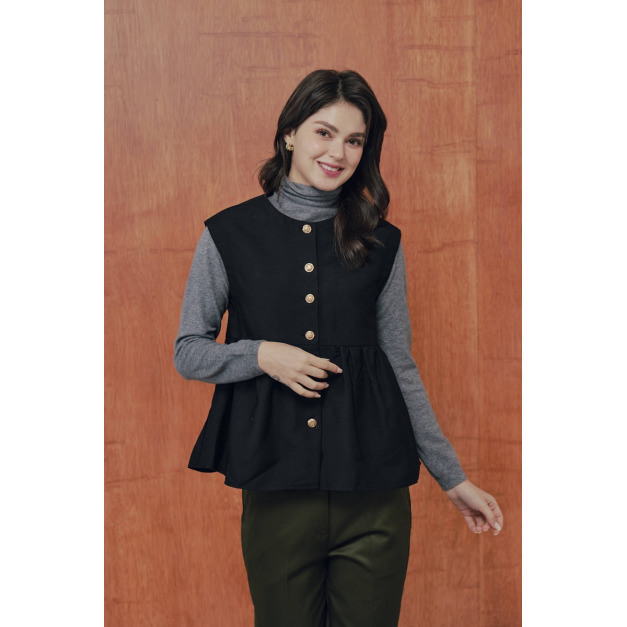 日本皇室金釦背心 2色（現貨）