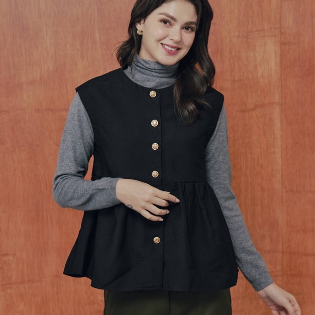 日本皇室金釦背心 2色（現貨）