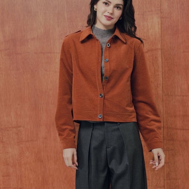 雪尼爾橘絨外套（現貨）