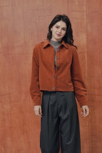 雪尼爾橘絨外套（現貨）