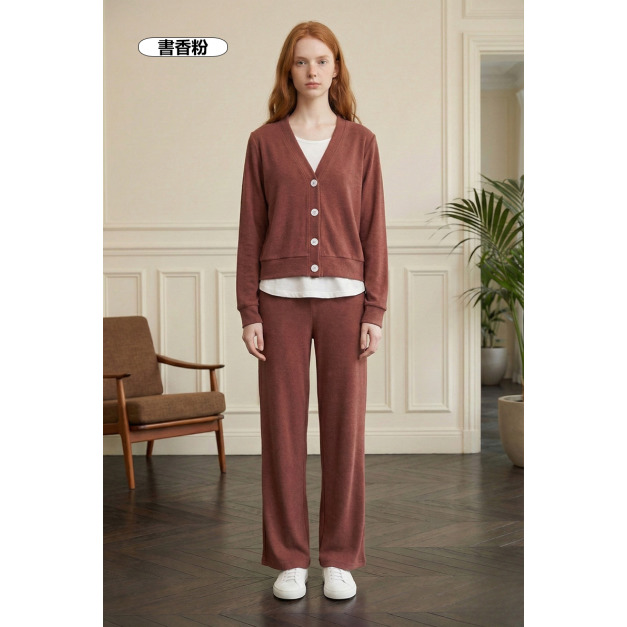 德絨拼色套裝 4色 （現貨）