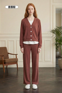 德絨拼色套裝 4色 （現貨）