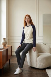 德絨棒球長T 2色（現貨）