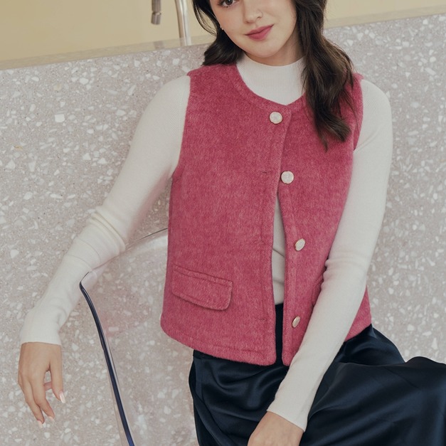 50%羊毛莫內油畫背心 3色（現貨）