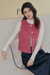 50%羊毛莫內油畫背心 3色（現貨）