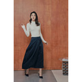 法式絲毛緞面半身裙 2色（現貨）_6