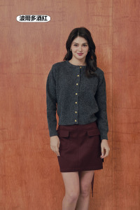 抗皺羊毛設計短裙 2色（現貨）