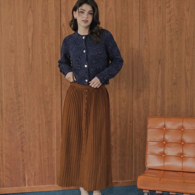 彩虹混紗毛衣外套  2色 （只剩深藍現貨）