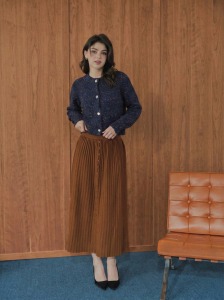 彩虹混紗毛衣外套  2色 （只剩深藍現貨）