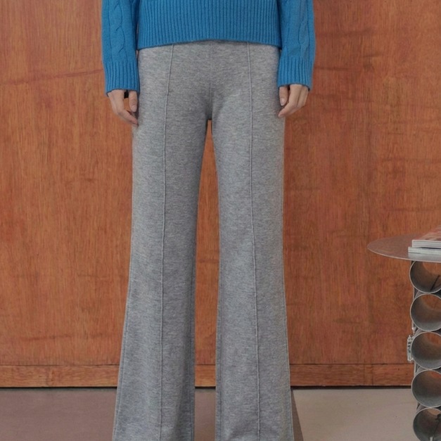 60支桑蠶絲羊毛混紡薄長褲 （現貨）