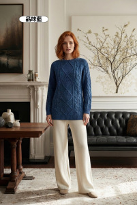 混紗麻花厚毛衣 3色 （現貨）