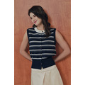 海軍橫條針織無袖上衣 （現貨）_3