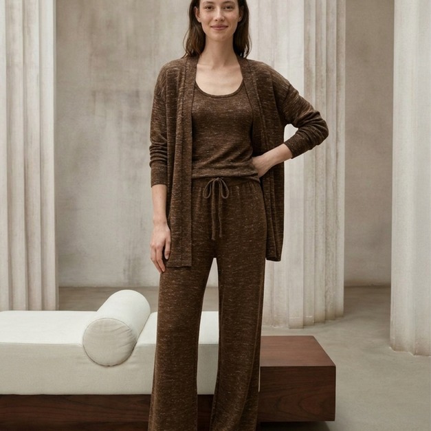 20%亞麻不起毛球三件套裝 6色（現貨）