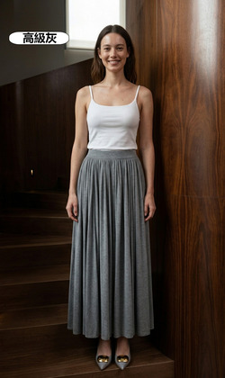 亞麻天絲半身裙 5色（現貨）