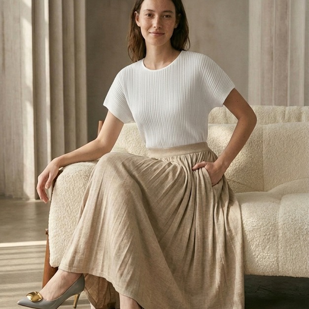 百立褶顯瘦上衣 5色 （現貨）