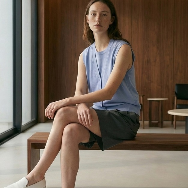 洛爾老錢風假兩件上衣 3色 （現貨）