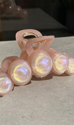 ｜鯊魚夾｜昔日 &bull; 炫彩果凍圓球 抓夾盤髮夾 單只販售