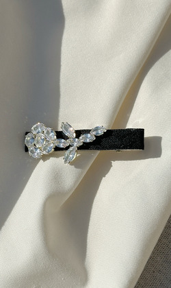 ｜壓夾｜思索 • 鋯石玫瑰 髮夾邊夾髮飾 單只販售