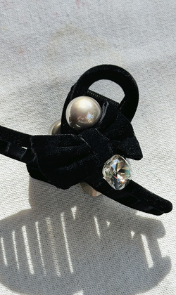 ｜鯊魚夾｜回憶 • 絨布蝴蝶結 髮夾邊夾瀏海夾髮飾 單只販售