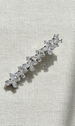 ｜壓夾｜追尋 • 鋯石蝴蝶一字 髮夾邊夾髮飾 單只販售