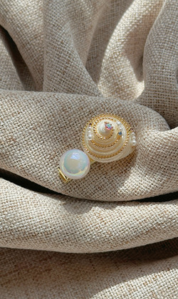 ｜壓夾｜淵源 • 貝殼珍珠 髮夾邊夾髮飾 單只販售