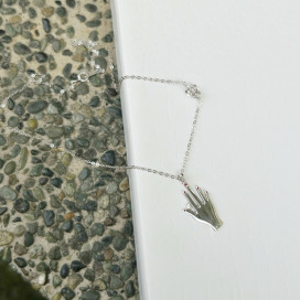 ｜純銀項鍊 925｜勵志 • 掌心 毛衣鏈頸鏈鎖骨鏈  單只販售