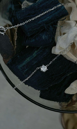 ｜純銀項鍊 925｜四季 • 單顆鋯石 毛衣鏈頸鏈鎖骨鏈  單只販售