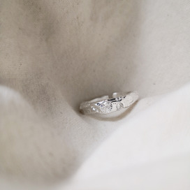 ｜純銀戒指 925｜彼岸 &bull; 不規則鑲鑽戒指 單只販售