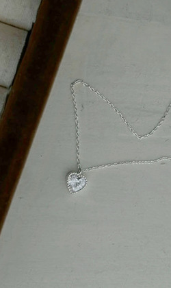 ｜純銀項鍊 925｜深邃 • 鋯石愛心 毛衣鏈頸鏈鎖骨鏈戒指耳環  單只販售