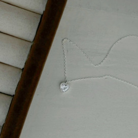 ｜純銀項鍊 925｜深邃 • 鋯石愛心 毛衣鏈頸鏈鎖骨鏈戒指耳環  單只販售