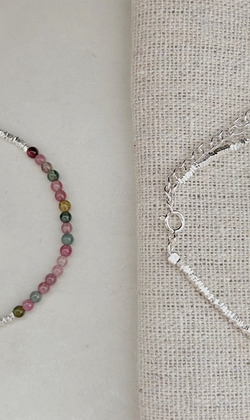 ｜純銀手鏈 925｜悠揚 • 串珠碎銀子 手鍊鏈條 素鏈銀鏈 單只販售