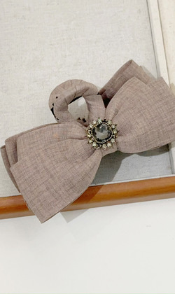 ｜鯊魚夾｜塵封 • 鋯石蝴蝶結 髮束髮飾髮繩彈力繩 單支販售